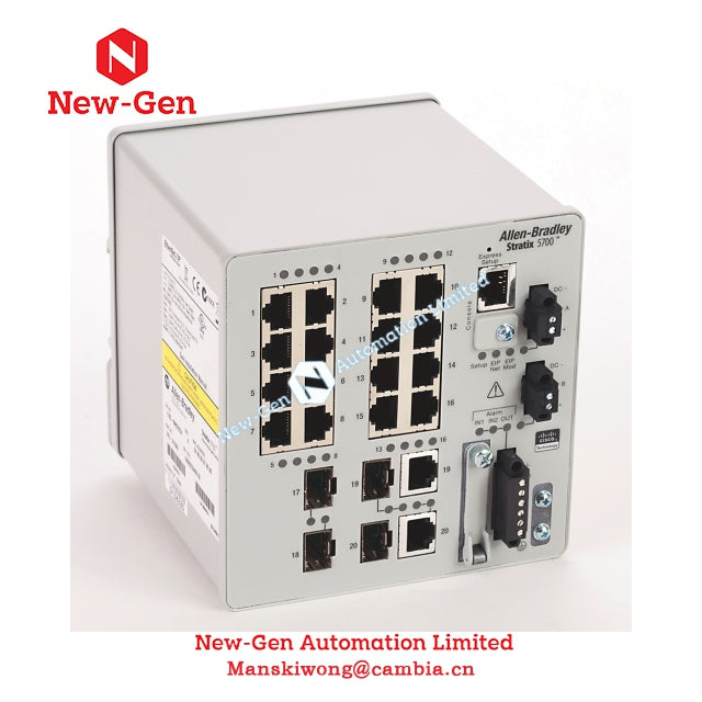 Allen Bradley 1783-BMS20CDP Stratix 5700, 16 Copper 10/100 Ports, 2 Combo(copper or SFP slot) 10/100/1000 Ports, 2 SFP 10/100 Slots, Full FW, 1588 PTP 100% Brand New In Stock
